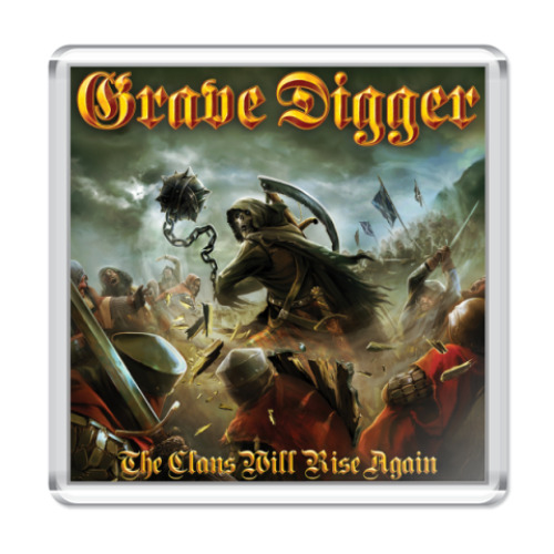 Магнит с принтом Grave digger