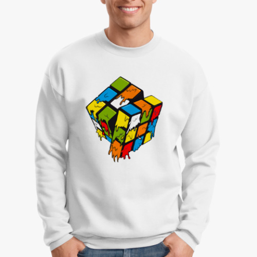 Свитшот с принтом Кубик Рубика | Спидкубинг
