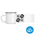 Кружка металлическая белая (круговая запечатка)