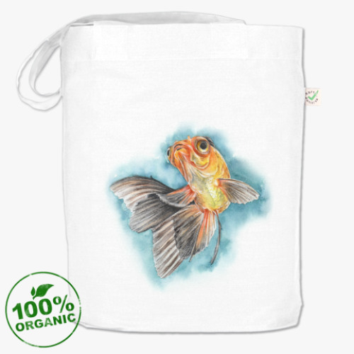 Сумка шоппер с принтом Золотая рыбка