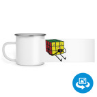 Кружка металлическая белая (круговая запечатка)