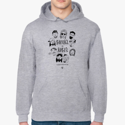 Толстовка худи с принтом Борода добра