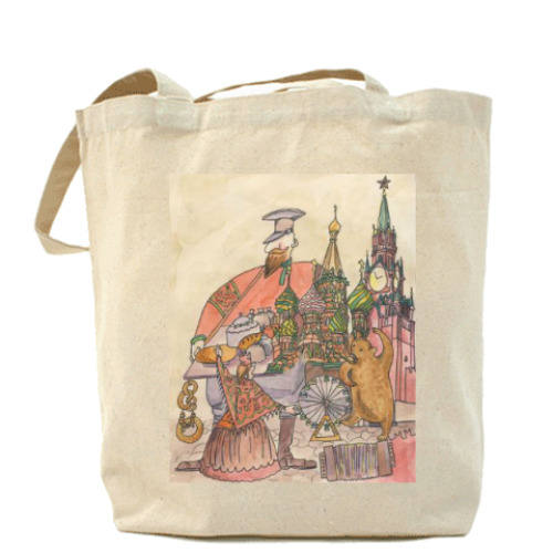 Сумка шоппер с принтом Москва
