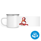 Кружка металлическая белая (круговая запечатка)