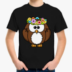 Сова с цветами