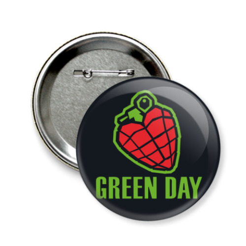 Значок 58мм с принтом Green Day
