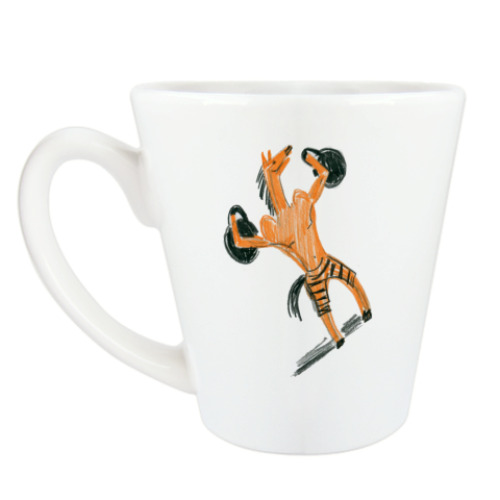 Чашка Латте с принтом Силач