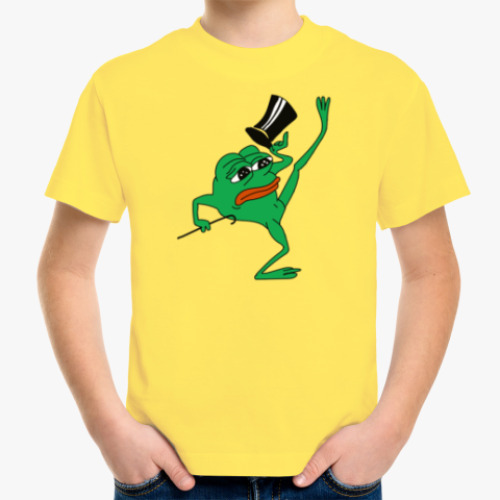 Детская футболка с принтом Пепе Джентльмен