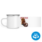 Кружка металлическая белая (круговая запечатка)