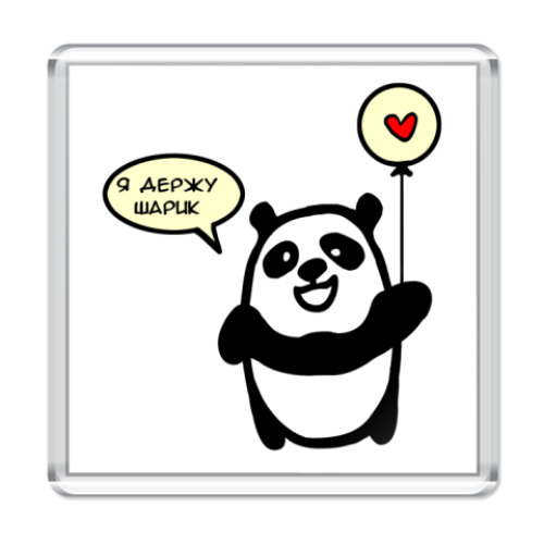 Магнит с принтом   панда