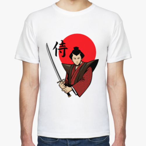 Футболка с принтом Самурай