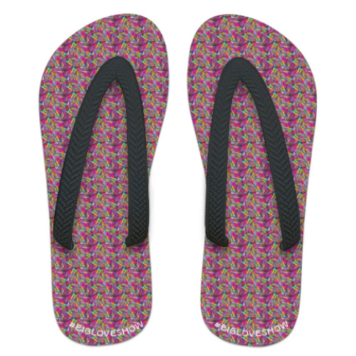 Шлепанцы (сланцы) с принтом Color Mix