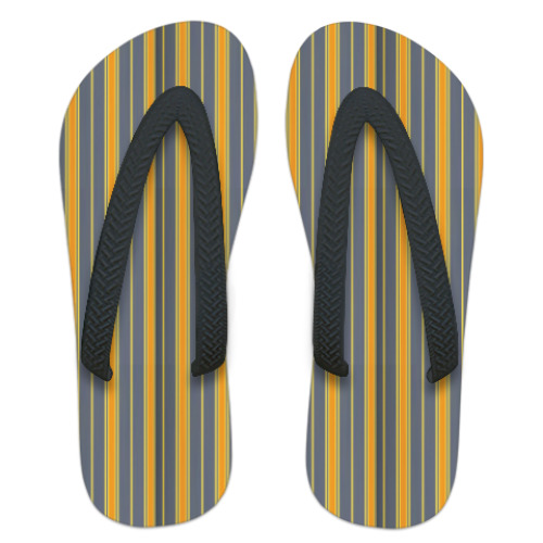 Шлепанцы (сланцы) с принтом Полосочка