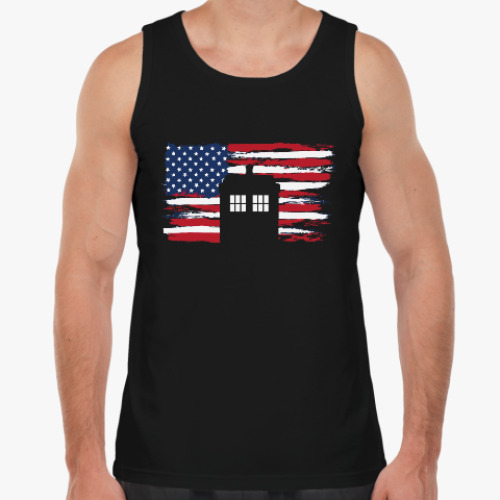 Майка с принтом Tardis USA