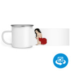 Кружка металлическая белая (круговая запечатка)