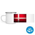 Кружка металлическая белая (круговая запечатка)