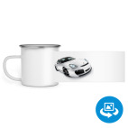 Кружка металлическая белая (круговая запечатка)