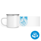 Кружка металлическая белая (круговая запечатка)