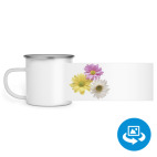 Кружка металлическая белая (круговая запечатка)