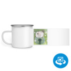 Кружка металлическая белая (круговая запечатка)