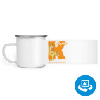 Кружка металлическая белая (круговая запечатка)