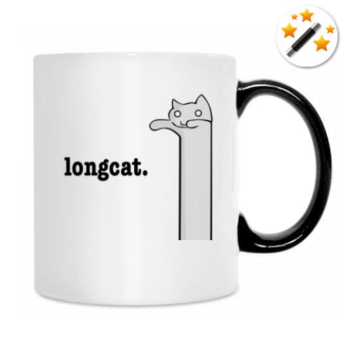 Кружка-хамелеон с принтом ДлинКот