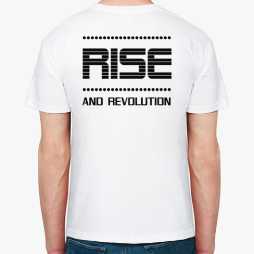Футболка с принтом RISE and revolution