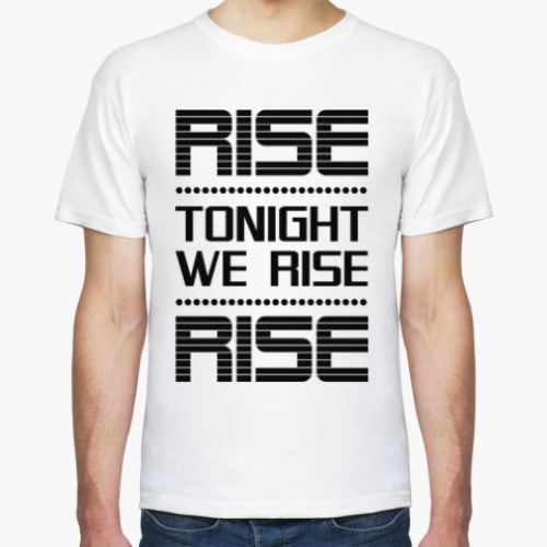 Футболка с принтом RISE and revolution