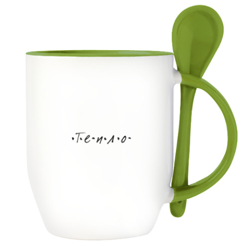 Кружка с ложкой чай