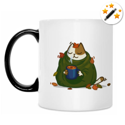 Кружка-хамелеон с принтом Пятничный Котик №23