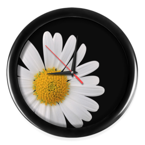 Настенные часы с принтом Ромашка