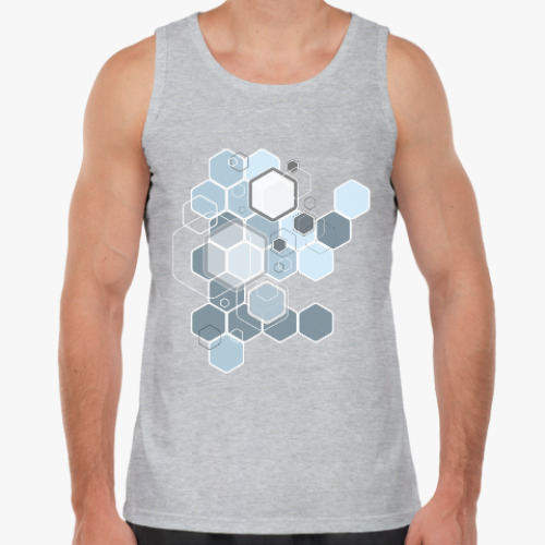 Майка с принтом Абстракция-гексагон