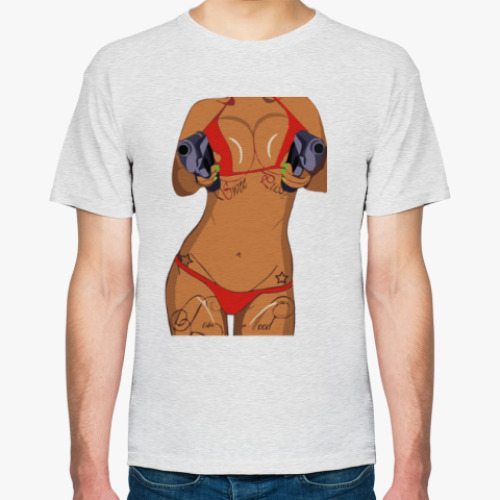 Футболка с принтом Секси тело и оружие