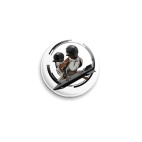 Значок 25 мм Птицы воробьи-истребители