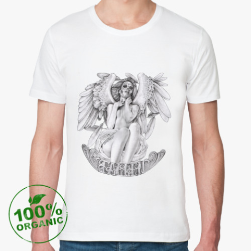 Футболка из органик-хлопка с принтом Fallen Angel
