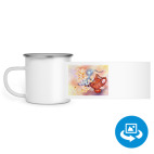 Кружка металлическая белая (круговая запечатка)