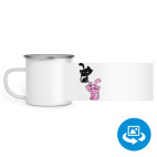 Кружка металлическая белая (круговая запечатка)