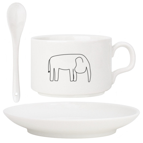 Кофейный набор с принтом Слон