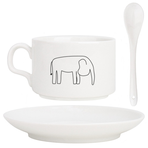 Кофейный набор с принтом Слон