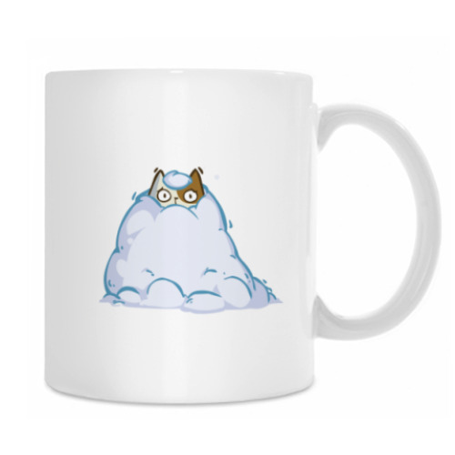 Кружка с принтом Снегокот — Пятничный Котик №40