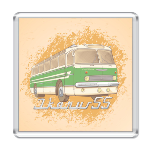 Магнит с принтом IKARUS 55