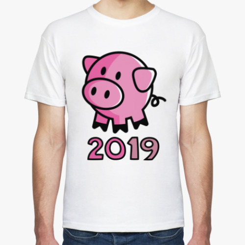 Футболка с принтом Свинья 2019