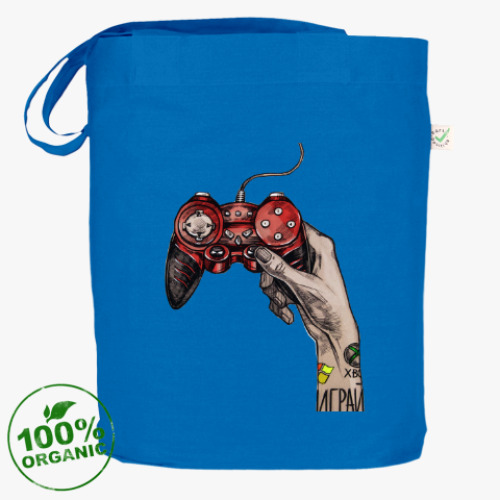 Сумка шоппер с принтом Играй