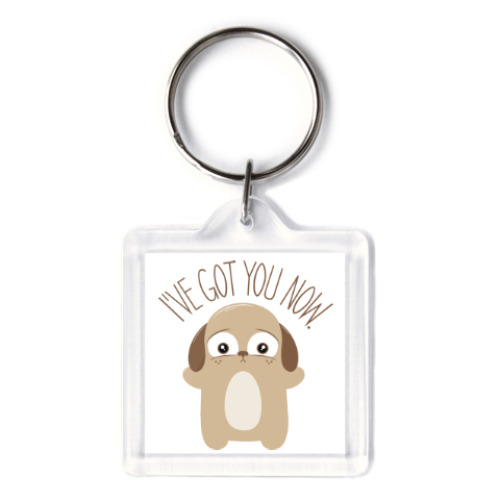 Брелок с принтом Держу тебя