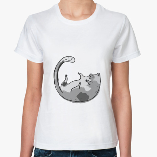 Классическая футболка с принтом Пончик