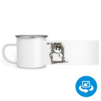 Кружка металлическая белая (круговая запечатка)