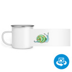 Кружка металлическая белая (круговая запечатка)