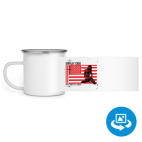 Кружка металлическая белая (круговая запечатка)