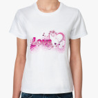 Классическая женская футболка Love