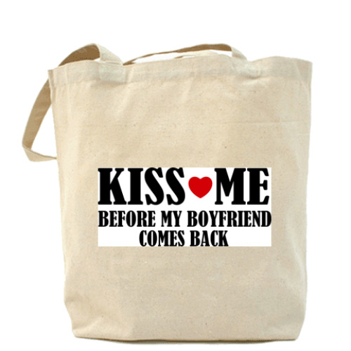 Сумка шоппер с принтом Kiss Me